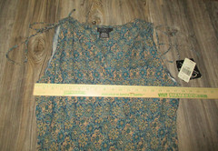 Vintage CDC NWT Teal Beige Paisley Print Sleeveless Dress Womens Sz 12 Fall
