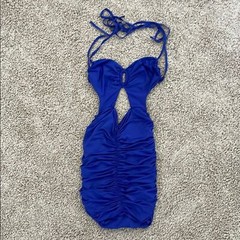 Michael Costello X Revolve NWT Dayton Mini Dress Women’s Size Extra Small Blue