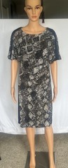 Frank Lyman Womens Sheath Dress Sequins Black/Brown/White Size 10