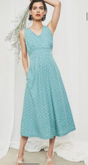 SEASALT Midi Dress Sky Beyond Spot Print UK 8 10 12 14 16 18 20 22 24 26 28 NEW