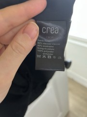 Crea Concept Wool Blend Bubble Hem Shift Dress Women Size 40 US 8 Black