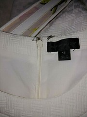 WORTHINGTON LADIES CAP SLEEVE WINTER WHITE WEAVE PATTERN DRESS W/BELT-NWT-$70