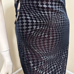 Women’s Black Polyester Cocktail Summer Open Stretch Slim Mini Size L Sundress
