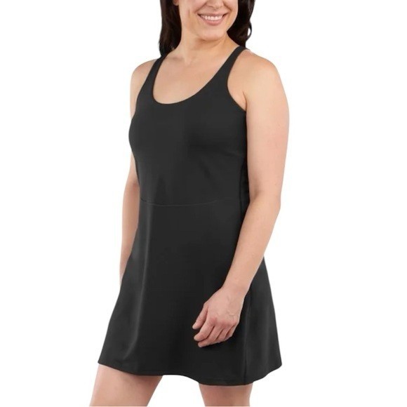 Elle Sport Women&rsquo;s Active Tank Dress Black Size Medium NWT
