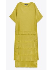 ZARAWOMAN COLLECTION Zara Woman Collection New with Tags Tiered Dress Midi Leng