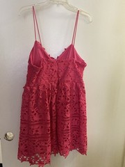 Shein Women’s Hot Pink Lace Mini Short Dress L Large Bust 36” Length 37”