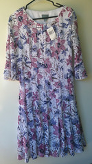 RABBIT DESIGNS Multicolor Floral 1/2 Sleeve Women&rsquo;s Dress 14 New