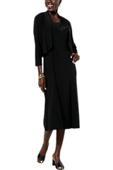 Antthony Women&rsquo;s 2-pc Crocheted Accent Midi Dress & Shrug Set Black