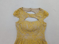 Xtraordinary Women&rsquo;s Dress Size 5 Yellow Lace Cap Sleeve Fit & Flare Mini