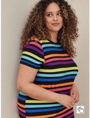 Torrid Super Soft Short Sleeve Rainbow Pride T-Shirt Dress Plus Size 5