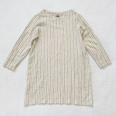 Prairie Underground Broken Stripe Shift Lagenlook Hemp/Cotton Tunic Dress