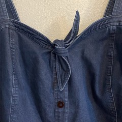 City Chic Denim Fit & Flare Mini Dress Dark Wash Stretch Pockets Plus Size XL