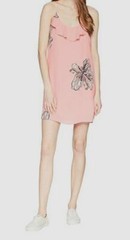 $80 Lucy Love Women&rsquo;s Pink Bat Your Lashes Printed Sleeveless Tank Dress Size M