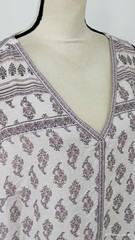 NEW Pure Jill 100% Linen Bungalow Dress in Mauve Tint Paisley Stripe XL