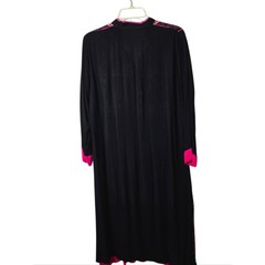 Indian Embroidered Kurta Dress Ethnic Boho Tunic Black Pink Floral Size Small