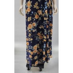 Lulus Elegant Admiration Maxi One Shoulder Dress XL Navy Floral Wedding Guest