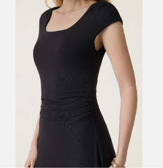 OGL SkinKiss Cooling Square Neck Ruched Midi Bra Dress