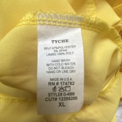 VICI Yellow Halter Backless Open Back Chiffon Midi Dress Pleated XL D-4989