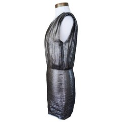 Opening Ceremony Metallic Lamé-effect Open-back Mini Dress Size Medium