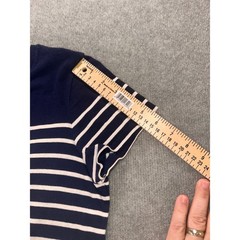 Polo Ralph Lauren Womens Navy Blue White Striped T-Shirt Dress Small S Pony Logo