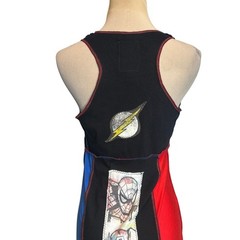 Styles Ever After Super Heroes patch work tank mini dress size Small