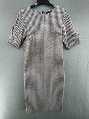 Banana Republic Textured Knit Midi Dress UK 12 Workwear Smart Casual Wiggle