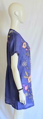 JOHNNY WAS XS EMBROIDERED SHORT SLEEVE NIA DRESS 100% RAMIE
