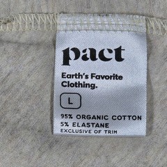Pact Organic Cotton Fit & Flare Wrap Dress Women&rsquo;s Large Flax Heather Beige NWOT