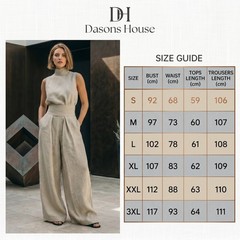 Linen Two Piece Set Mock Neck Sleeveless Top Wide Leg Pants Jumpsuit Matching