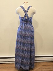 Universal Thread Blue Pinstripes w Multicolor Stripes Sleeveless Maxi Dress Sz M