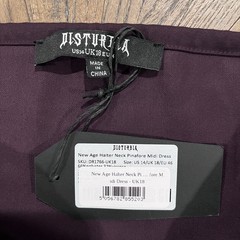 NWT Disturbia New Age Halter Neck Pinafore Midi Dress Purple Sz 14