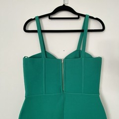 Scanlan Theodore Dress Crepe heavyweight knit bustiere Size M green
