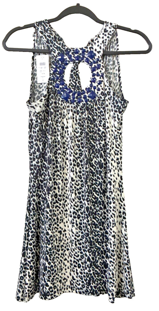 CACHE Mini Dress Leopard Print With Embellishments MSRP: $88 Women&rsquo;s XS NWT