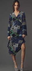 Anthropologie Dhruv KAPPOR Patchwork Floral wrap Midi Dress Size S NWT