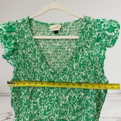 Universal Thread Womens Floral Smocked Mini Dress Size Medium Raw Hem “Flaws”