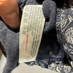 Fat Face Navy & White Floral Sack Dress Modal/Cotton Paisley w Pockets Size 6