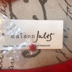 NWT Maison Jules Cold Shoulder Ruffled Midi Dress Red Size Large L Boho Cutout