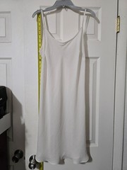 Cabi White/cream slip tank dress Womens Size Medium v neck Sexy Summer Casual