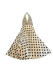 Betsey Johnson Polka Dot Halter Midi Dress