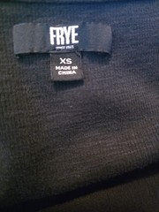 Frye Black Sleeveless Midi Dress Size XS Button Front Pockets Minimalist Capsule
