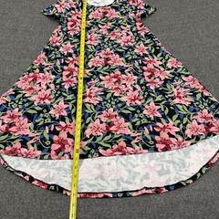 Lularoe Carly Swing Women&rsquo;s Dress Size XS Floral Black Blue Green Pink Red EUC