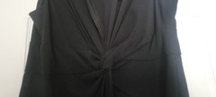 NWT M.M. LaFleur Black Knot-Front Draped Sheath Taylor Dress Size +1 PLUS XL