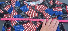 LuLaRoe Carly Dress XS Women&rsquo;s NWT USA Patriotic American Flag July 4th High Low