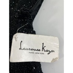 Vtg Laurence Kazar Paris New York Black beaded dress L Cocktail Old Money New