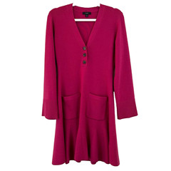 J. CREW A-Line Merino Wool Sweater Dress Women’s Size Small 2021 Magenta