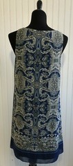 Max Studio Sleeveless Swing Paisley Tank Dress Womens Size Small Blue Green Tan