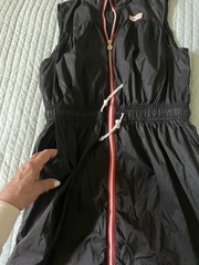 Hunter for Target Zip Front Packable Hood Drawstring Waist Mini Dress Nylon M