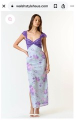 Garden Bloom Mesh Floral Maxi Dress by Blue Blush Size M
