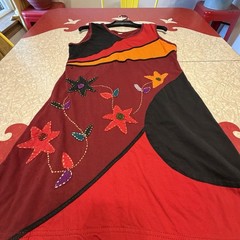 Rising International Boho Patchwork Dress S Small Embroidered Floral Nepal Mini