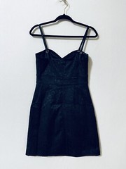 Walter by Walter Baker Womens Small S Convertible Strap Black Floral Dress